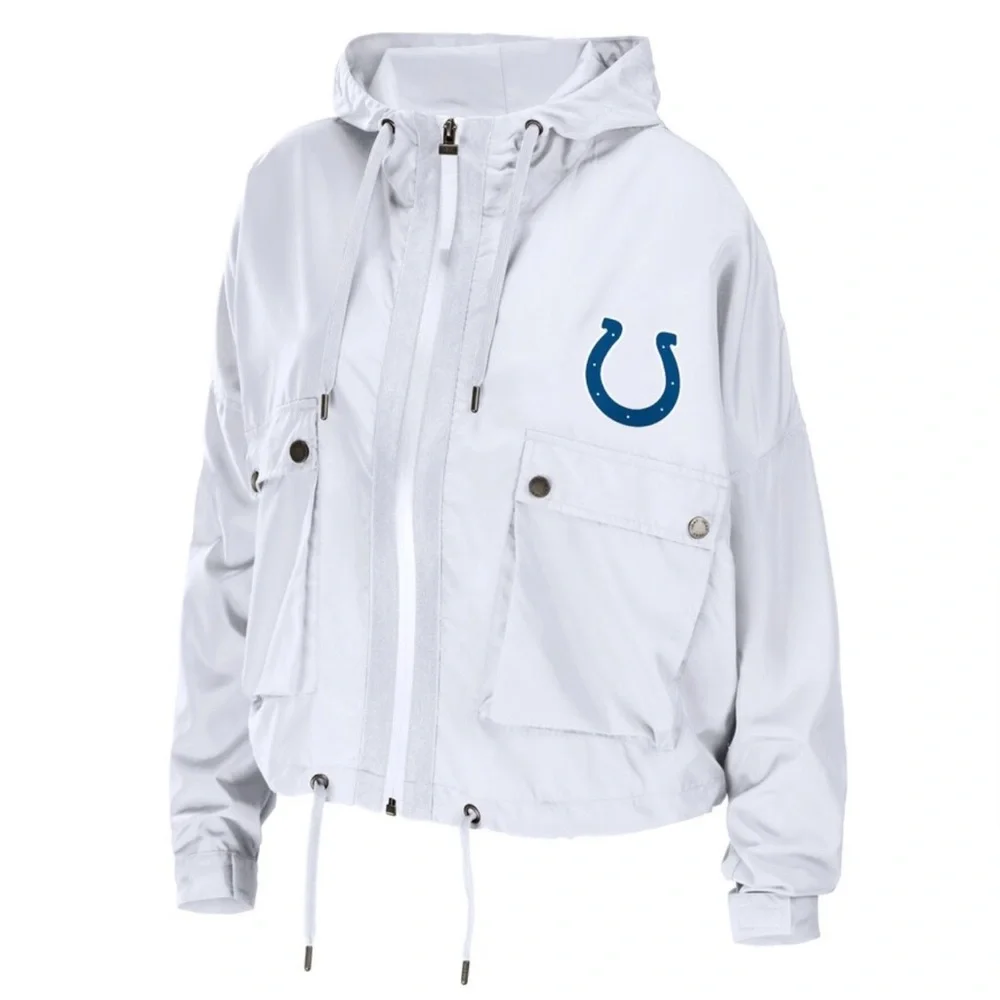 NWT Indianapolis Colts WEAR by Erin Andrew Full-Zip lightweight Windbreaker L - Picture 2 of 5